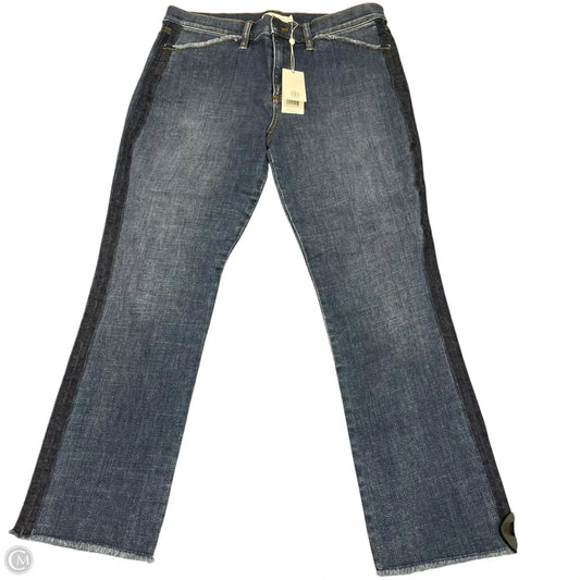 Jacket Designer By Tory Burch In Blue Denim, Size: 10