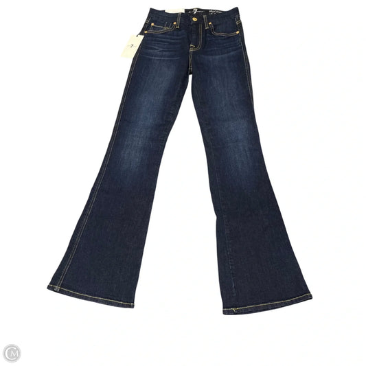 Jeans Flared By 7 For All Mankind In Blue Denim, Size: 0