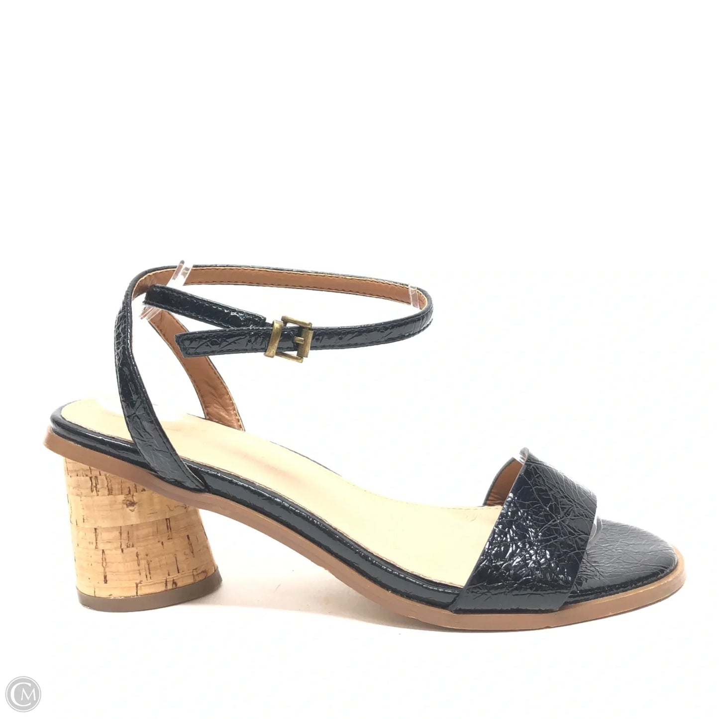 Sandals Heels Block By Cmc In Black, Size: 8
