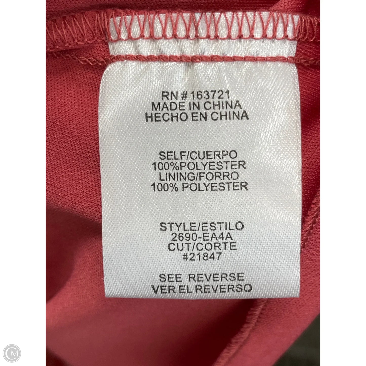 Dress Party Short By Cmc In Orange & Pink, Size: M