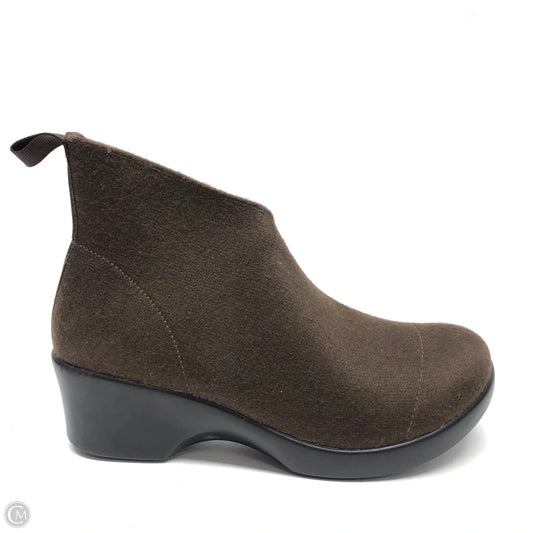 Boots Ankle Heels By Alegria In Brown, Size: 8.5