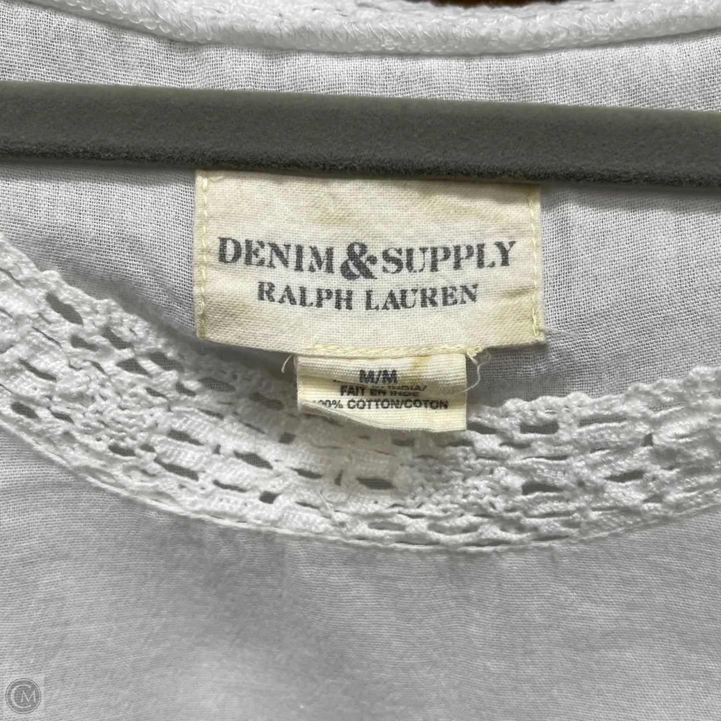 Top Short Sleeve By Denim & Supply By Ralph Lauren In White, Size: M