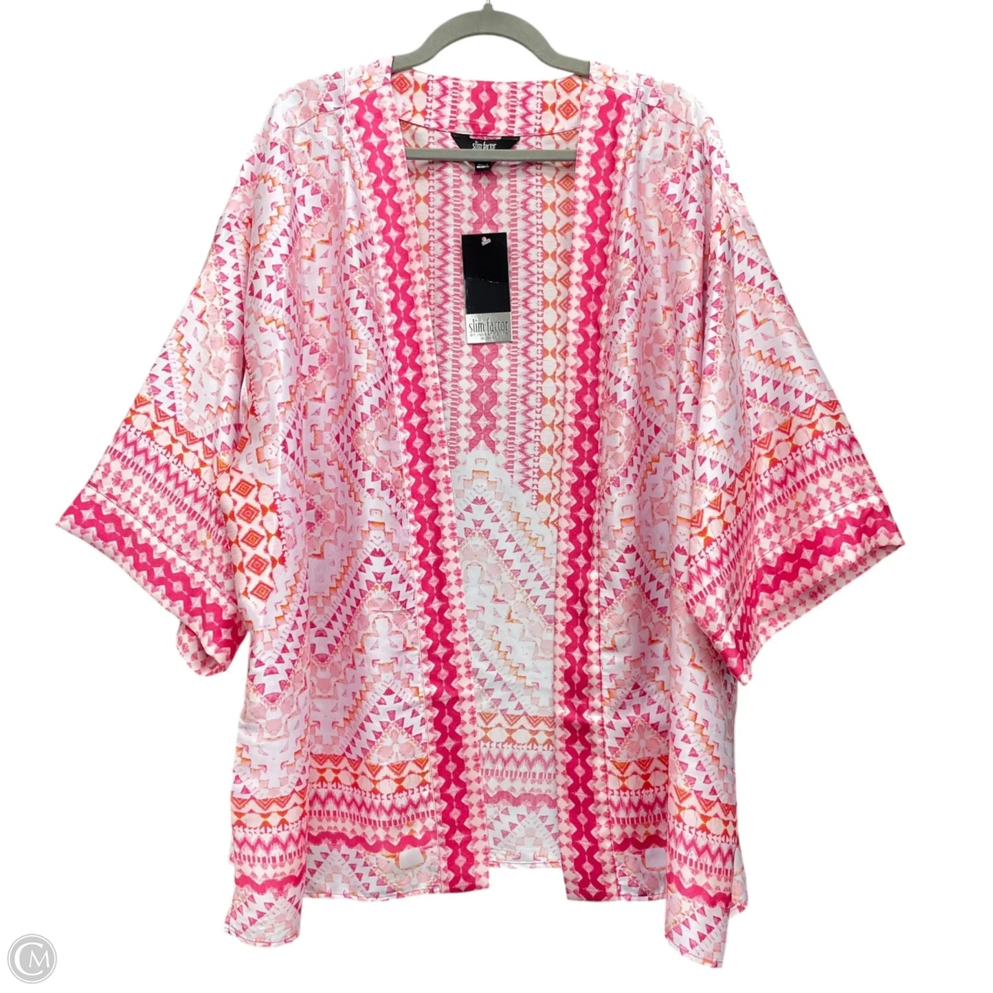 Swimwear Cover-up By Investments In Orange & Pink, Size: 2x