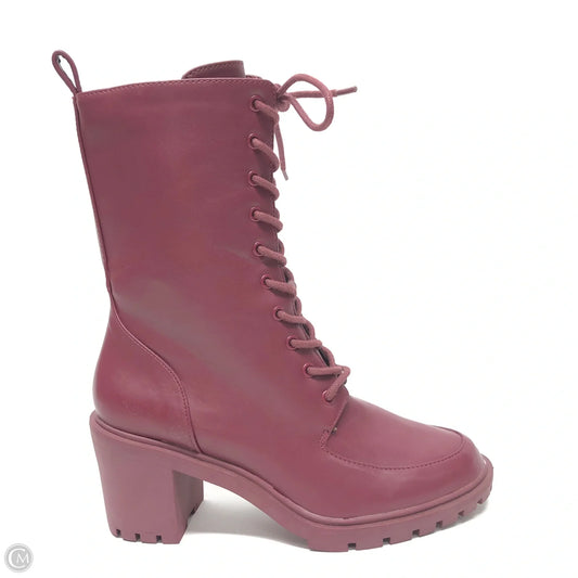 Boots Mid-calf Heels By Alfani In Purple, Size: 8
