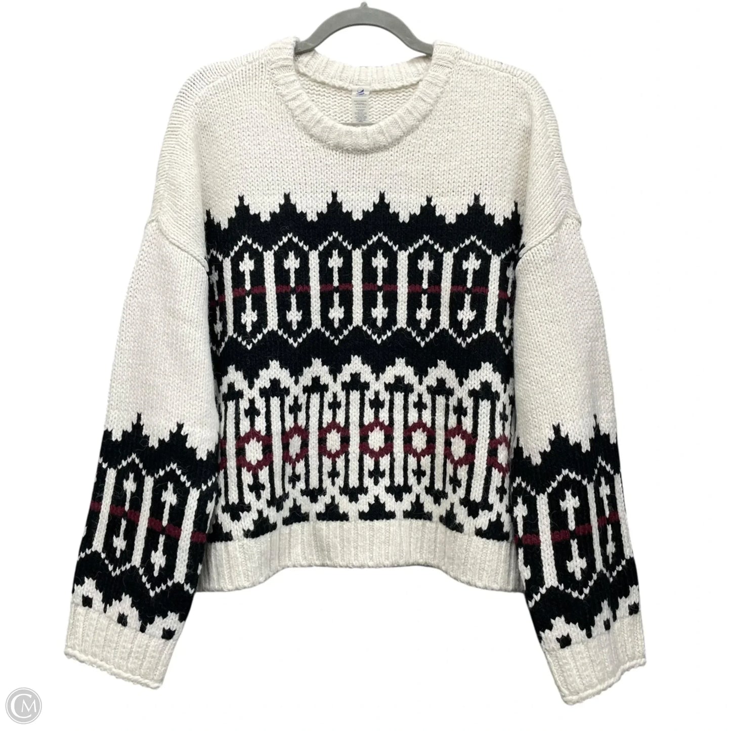 Sweater By Lou And Grey In Black & White, Size: L