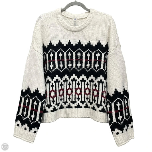 Sweater By Lou And Grey In Black & White, Size: L