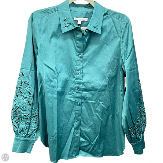 Top Long Sleeve By Chicos In Teal, Size: 8