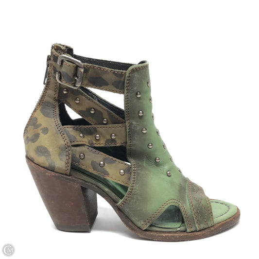 Boots Ankle Heels By Liberty Black In Green, Size: 7