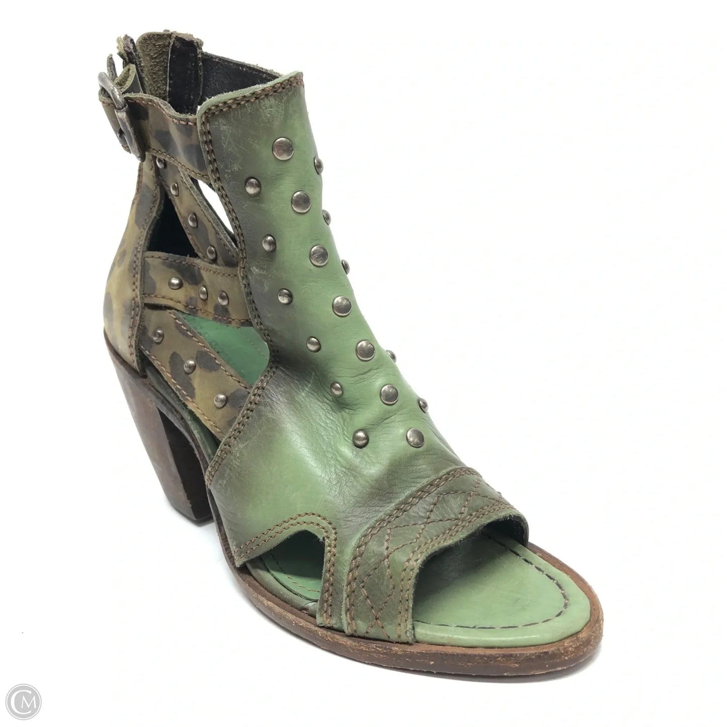 Boots Ankle Heels By Liberty Black In Green, Size: 7