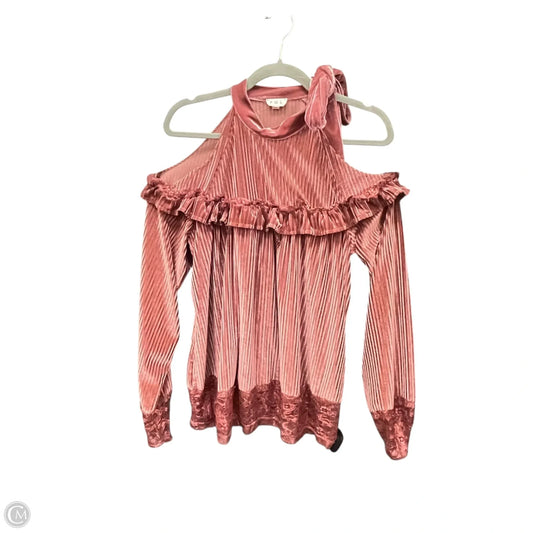 Top Long Sleeve By Pol In Mauve, Size: L