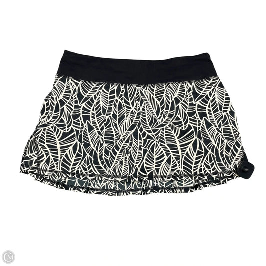 Athletic Skort By Lululemon In Black & White, Size: 6