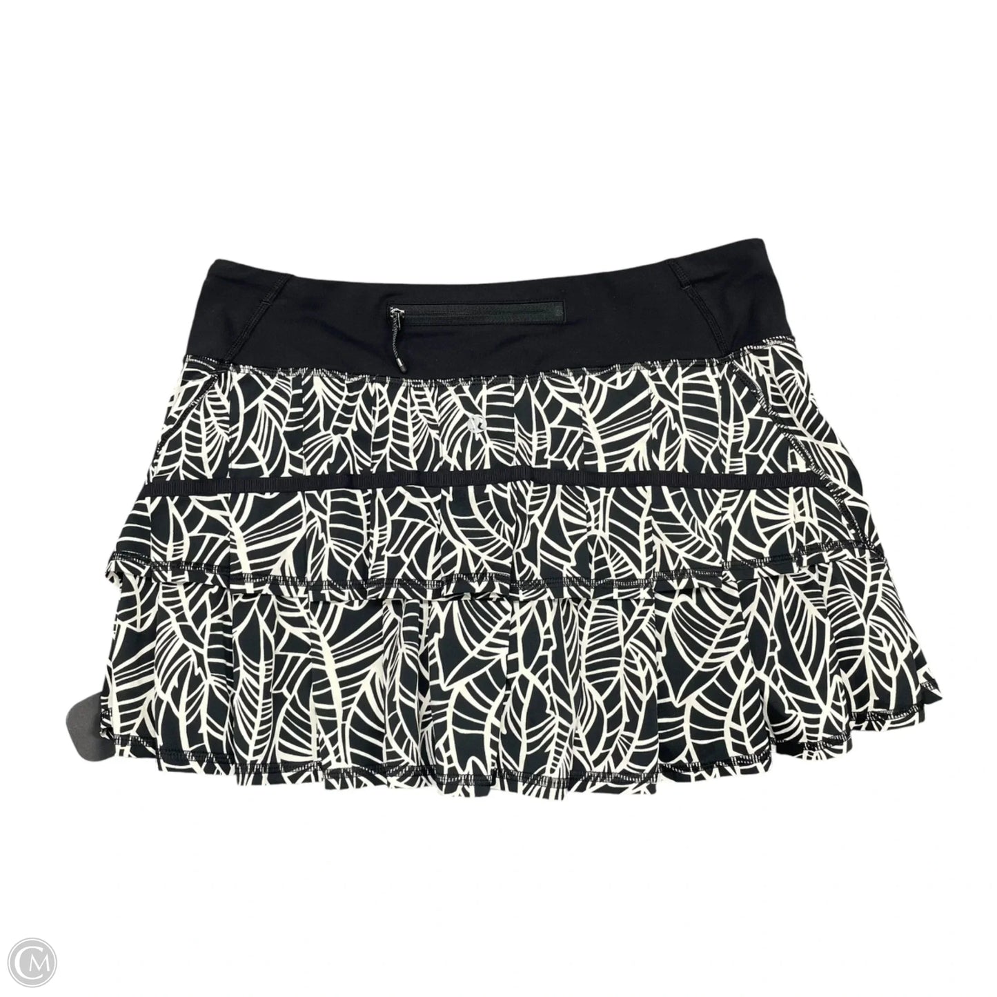 Athletic Skort By Lululemon In Black & White, Size: 6