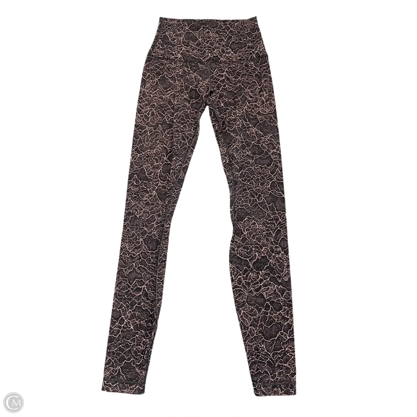 Athletic Leggings By Lululemon In Black & Pink, Size: 2