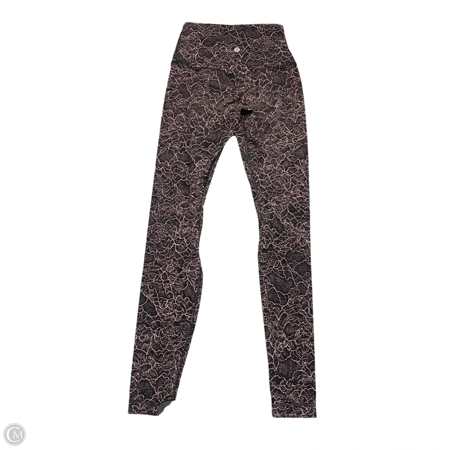 Athletic Leggings By Lululemon In Black & Pink, Size: 2