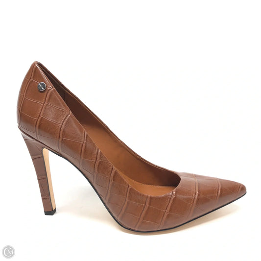 Shoes Heels Stiletto By Calvin Klein In Brown, Size: 9
