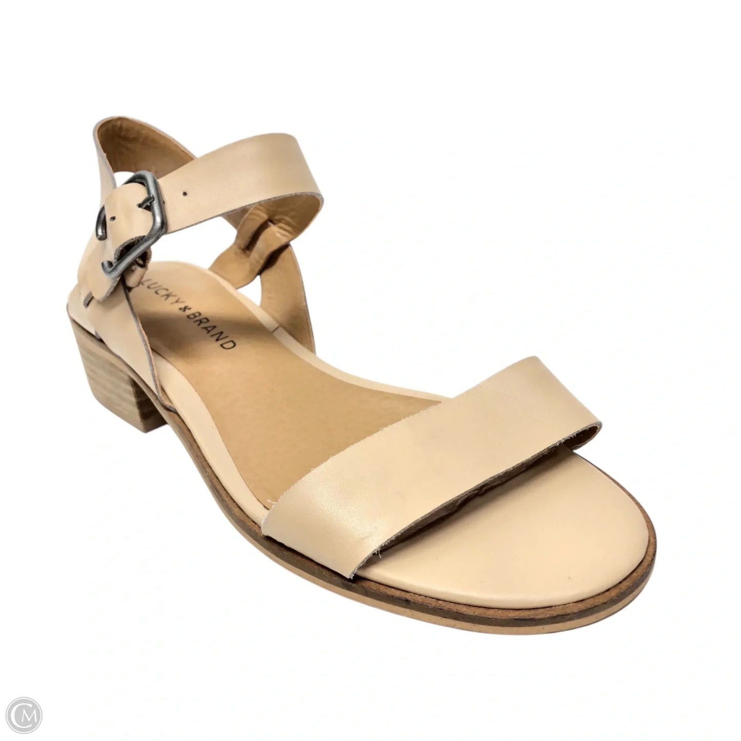 Sandals Heels Block By Lucky Brand In Cream, Size: 7