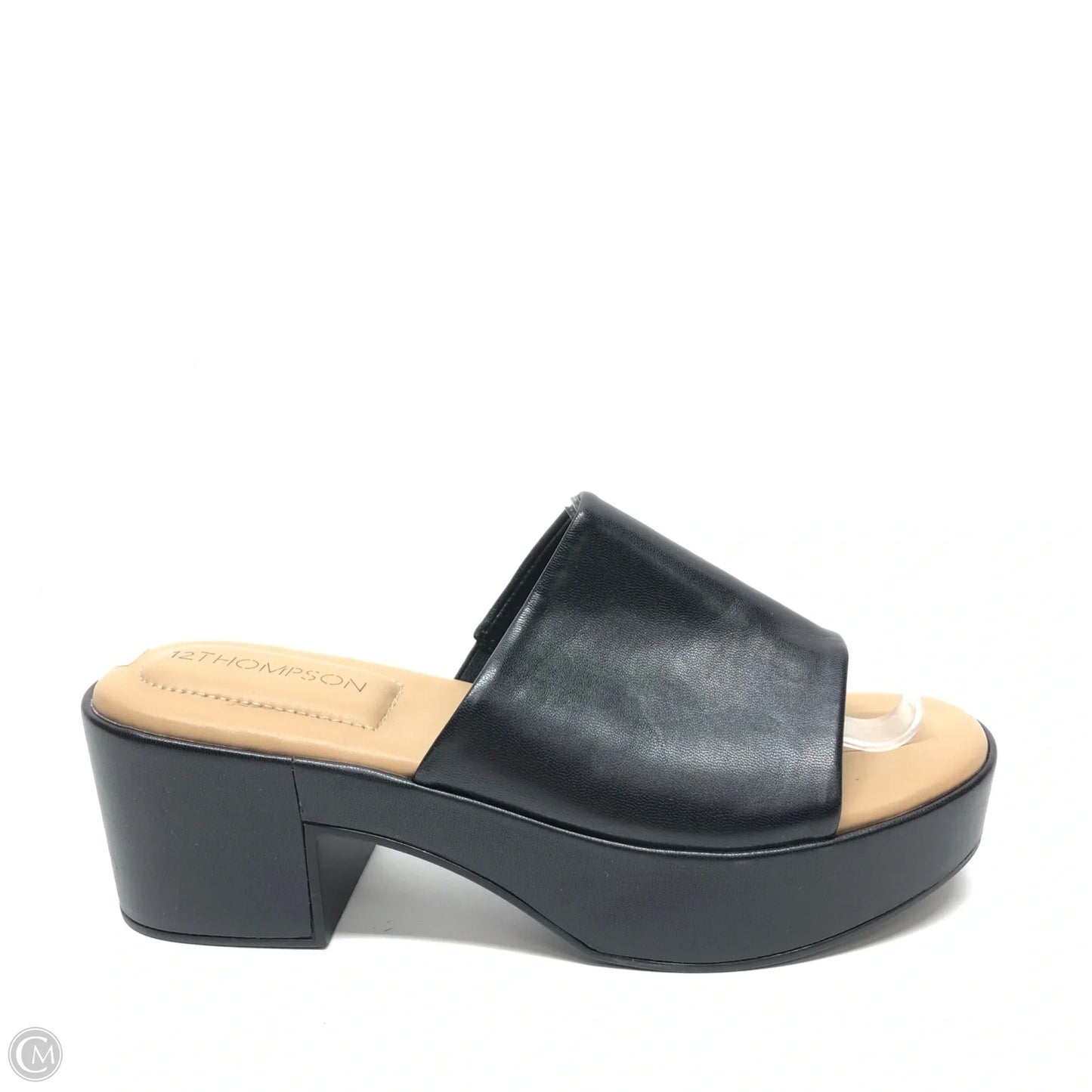 Sandals Heels Block By Clothes Mentor In Black, Size: 6