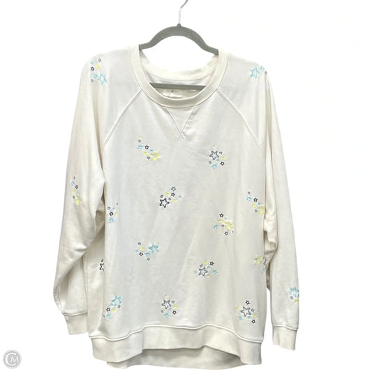 Sweatshirt Crewneck By Lou And Grey In Cream, Size: L