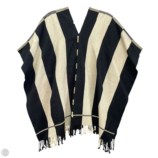 Poncho By Cmc In Black & Cream, Size: Osfm