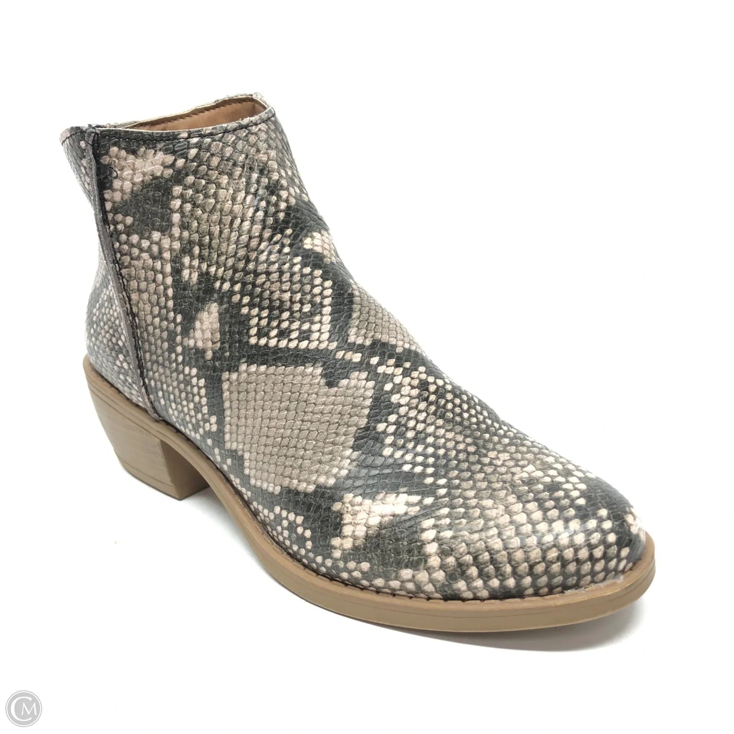 Boots Ankle Heels By Clothes Mentor In Snakeskin Print, Size: 6