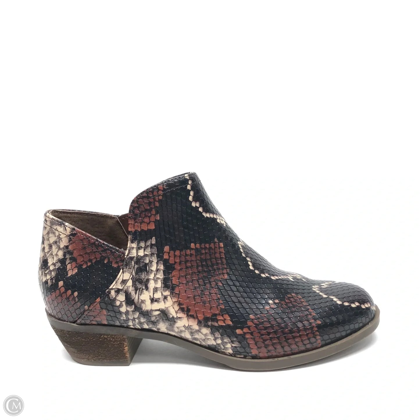 Boots Ankle Heels By Crown And Ivy In Black & Red, Size: 6