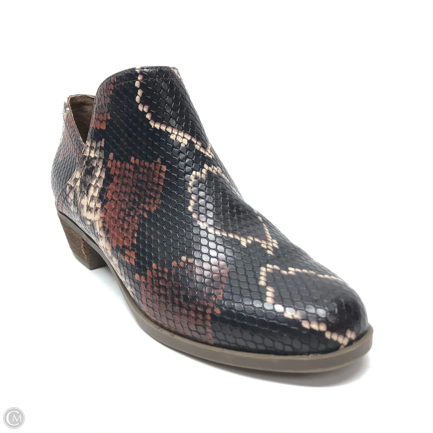 Boots Ankle Heels By Crown And Ivy In Black & Red, Size: 6