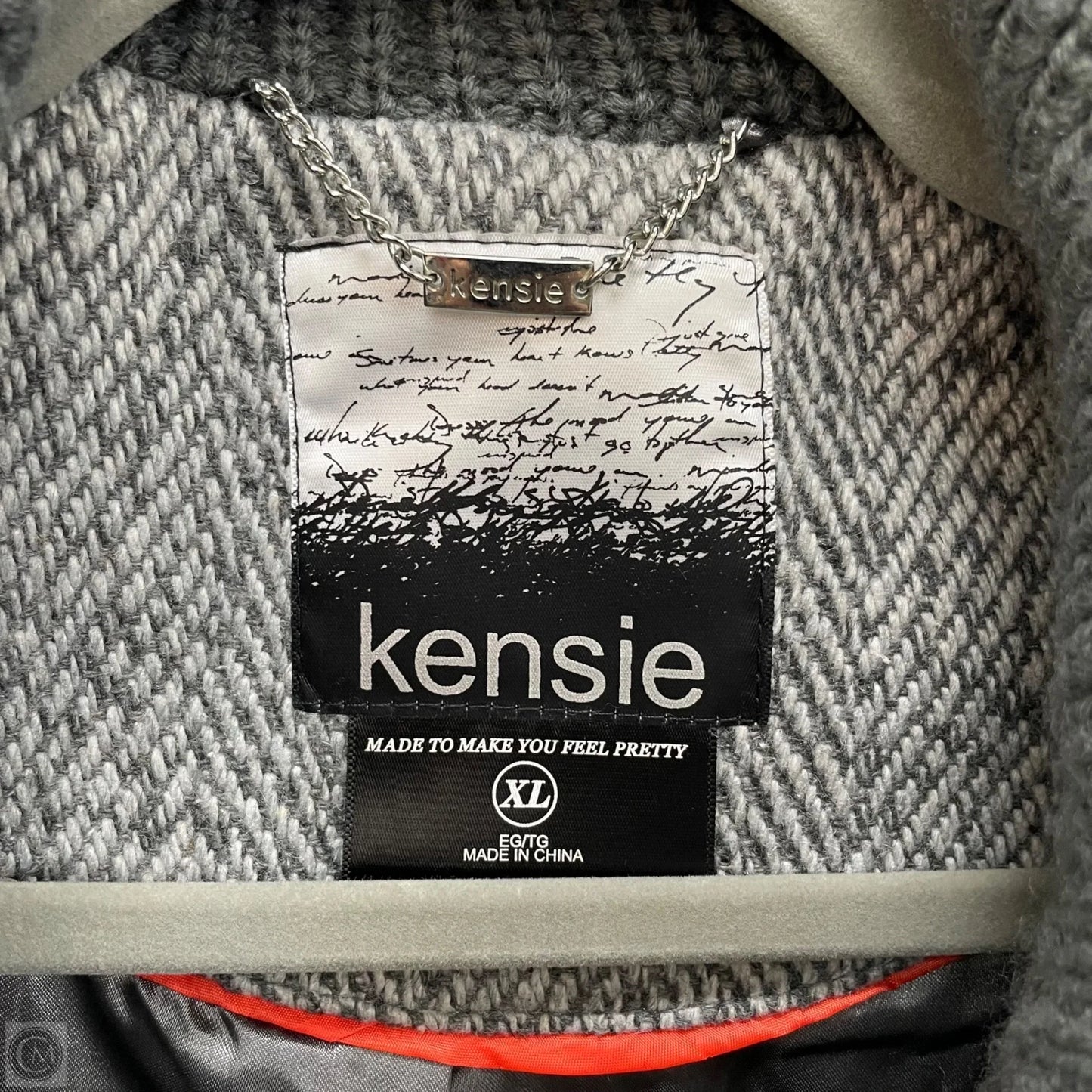 Coat Other By Kensie In Grey, Size: Xl