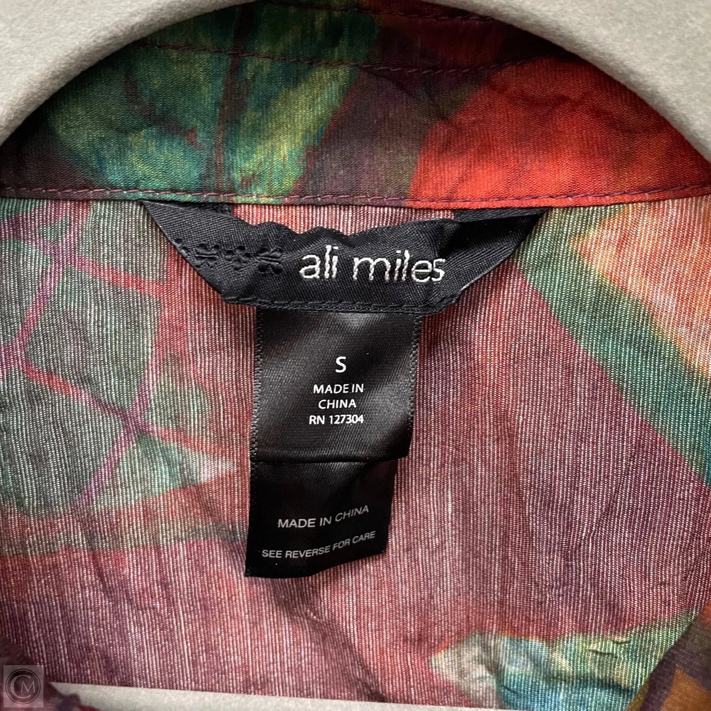 Top Long Sleeve By Ali Miles In Green & Red, Size: S