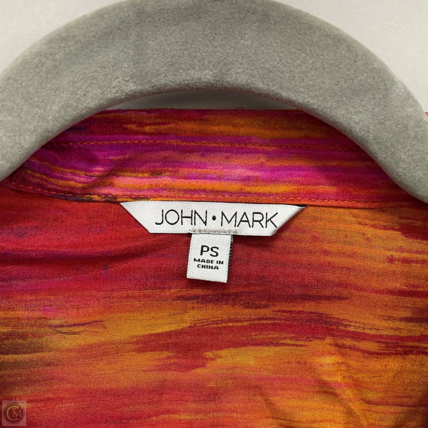 Top Long Sleeve By John Mark In Blue & Orange, Size: Sp