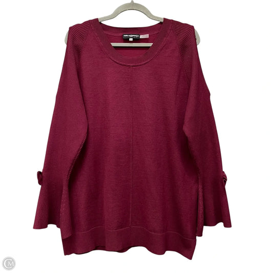 Sweater Designer By Karl Lagerfeld In Maroon, Size: Xl