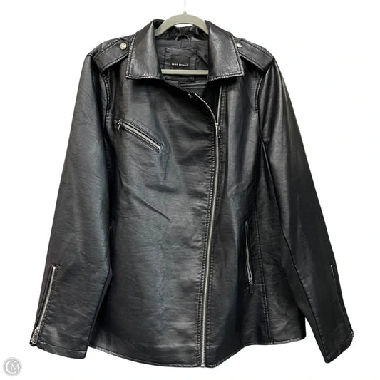 Jacket Moto By Lane Bryant In Black, Size: 1x