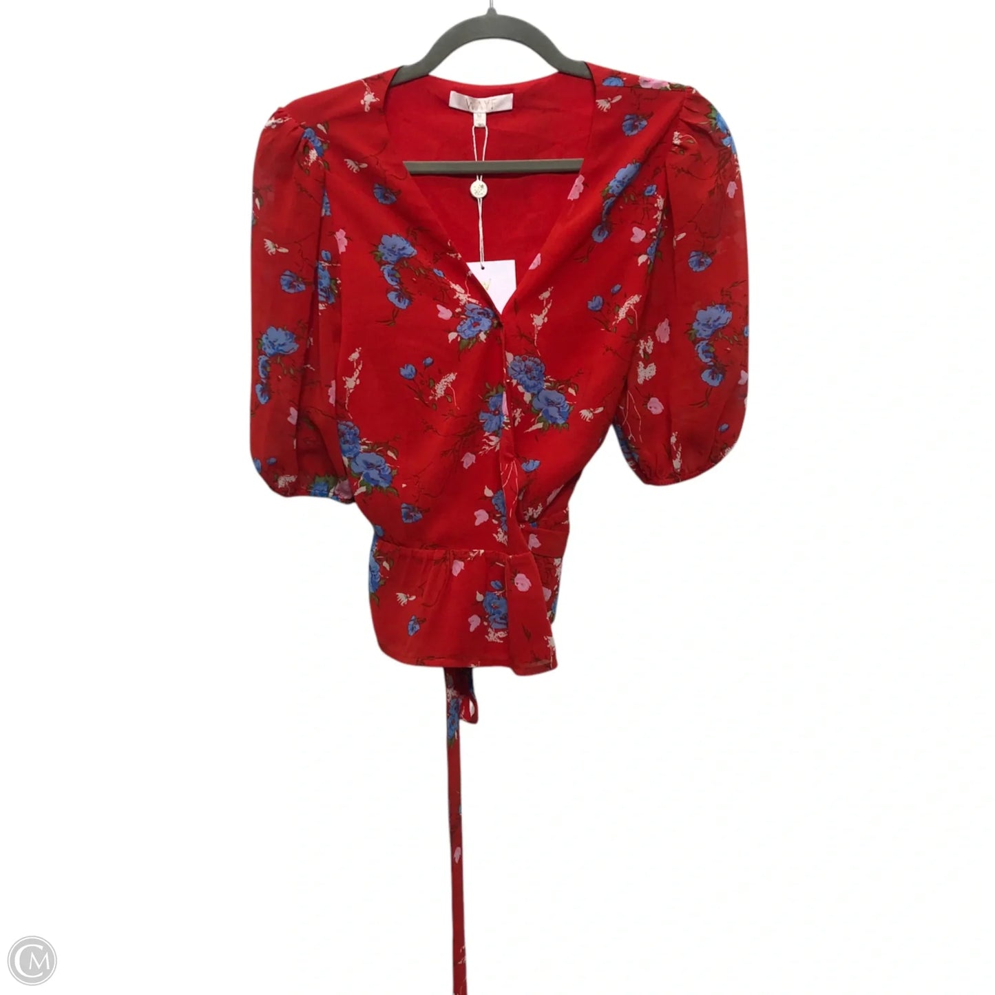 Blouse Short Sleeve By Wayf In Red, Size: M