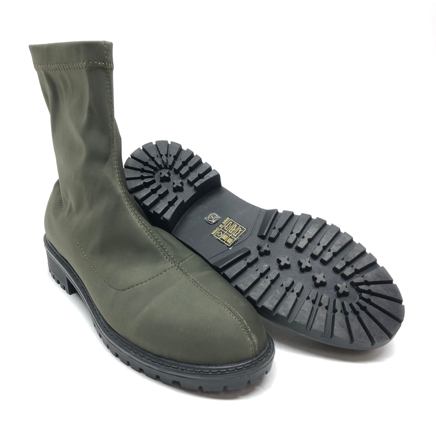 Boots Ankle Flats By Clothes Mentor In Green, Size: 7