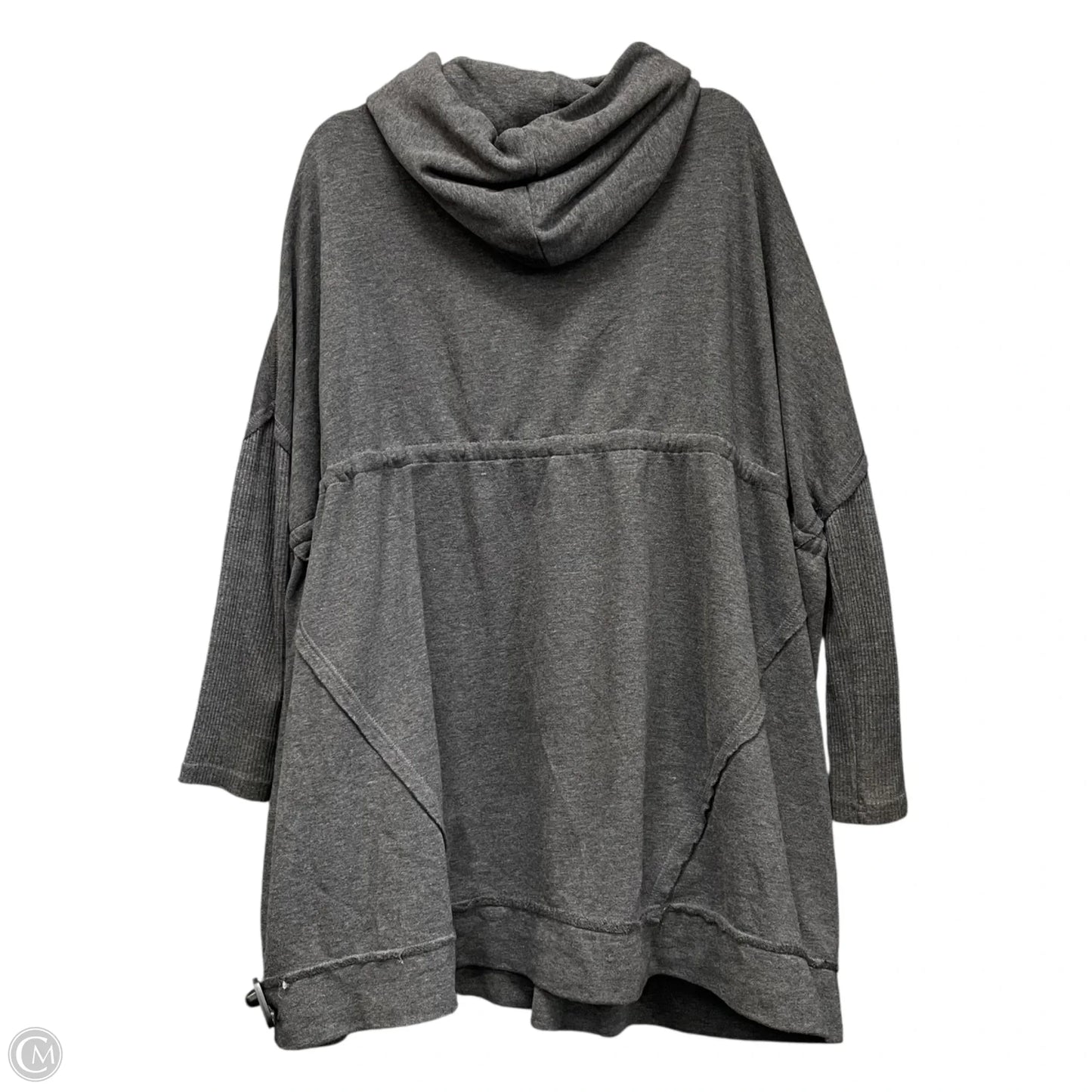Sweatshirt Hoodie By Free People In Grey, Size: L