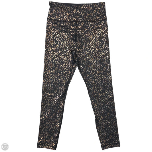 Athletic Leggings By Zyia In Black & Gold, Size: 4