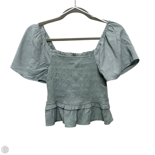 Blouse Short Sleeve By Love Tree In Green, Size: M
