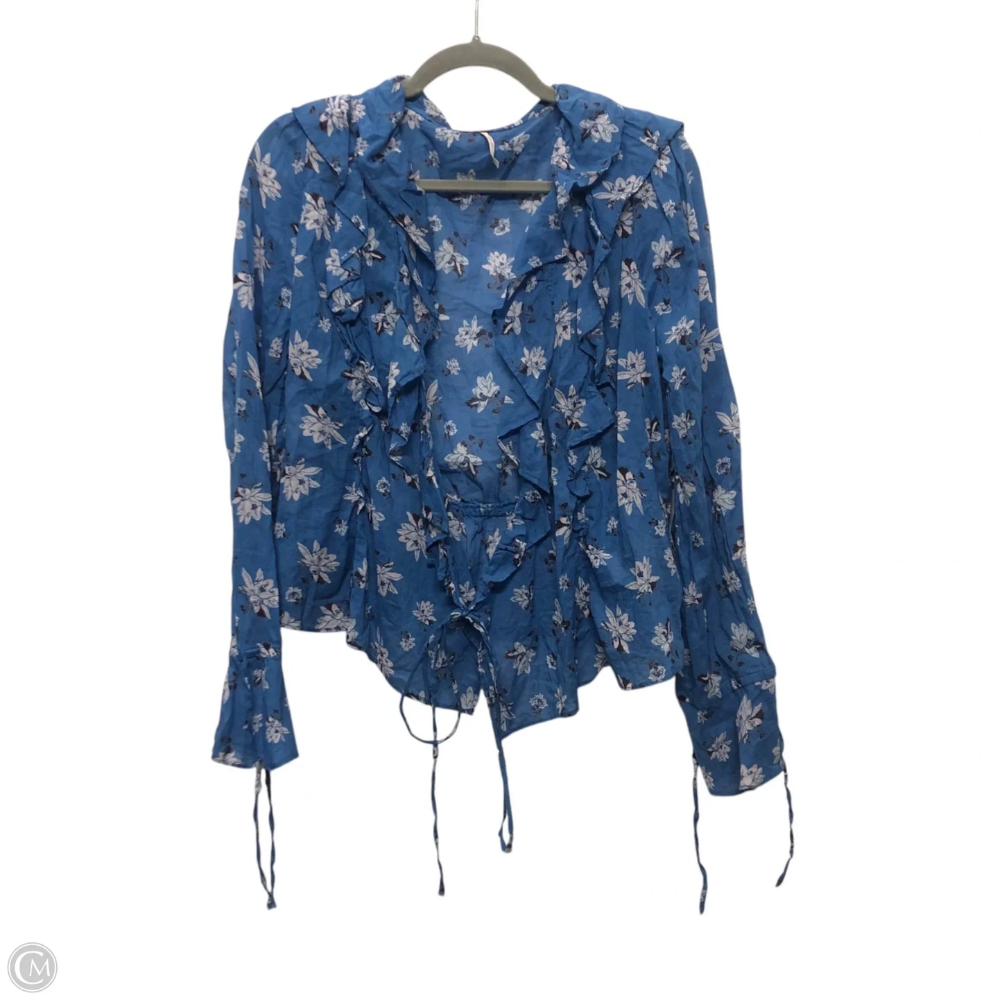 Top Long Sleeve By Free People In Blue, Size: M
