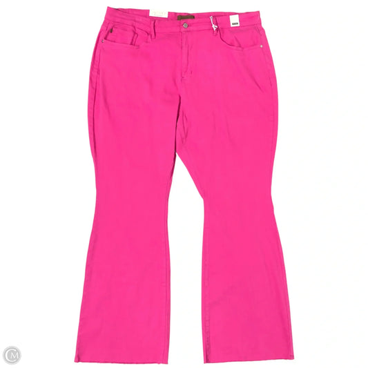 Jeans Flared By Judy Blue In Pink, Size: 24