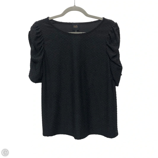 Top Short Sleeve By W5 In Black, Size: L