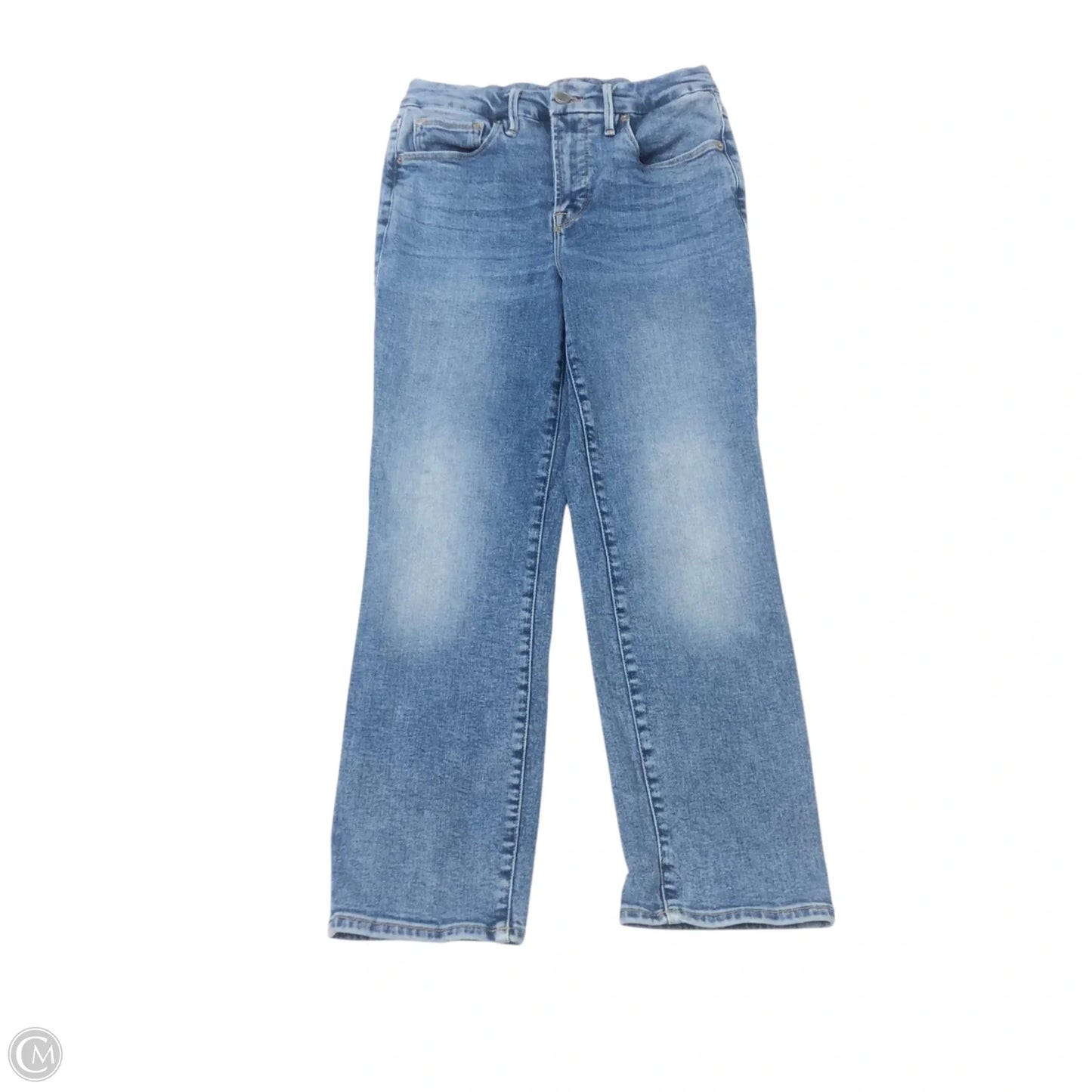 Jeans Straight By Good American In Blue Denim, Size: 4