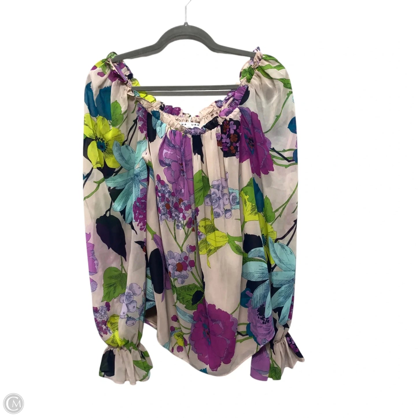 Blouse Long Sleeve By Trina Turk In Floral Print, Size: Xs