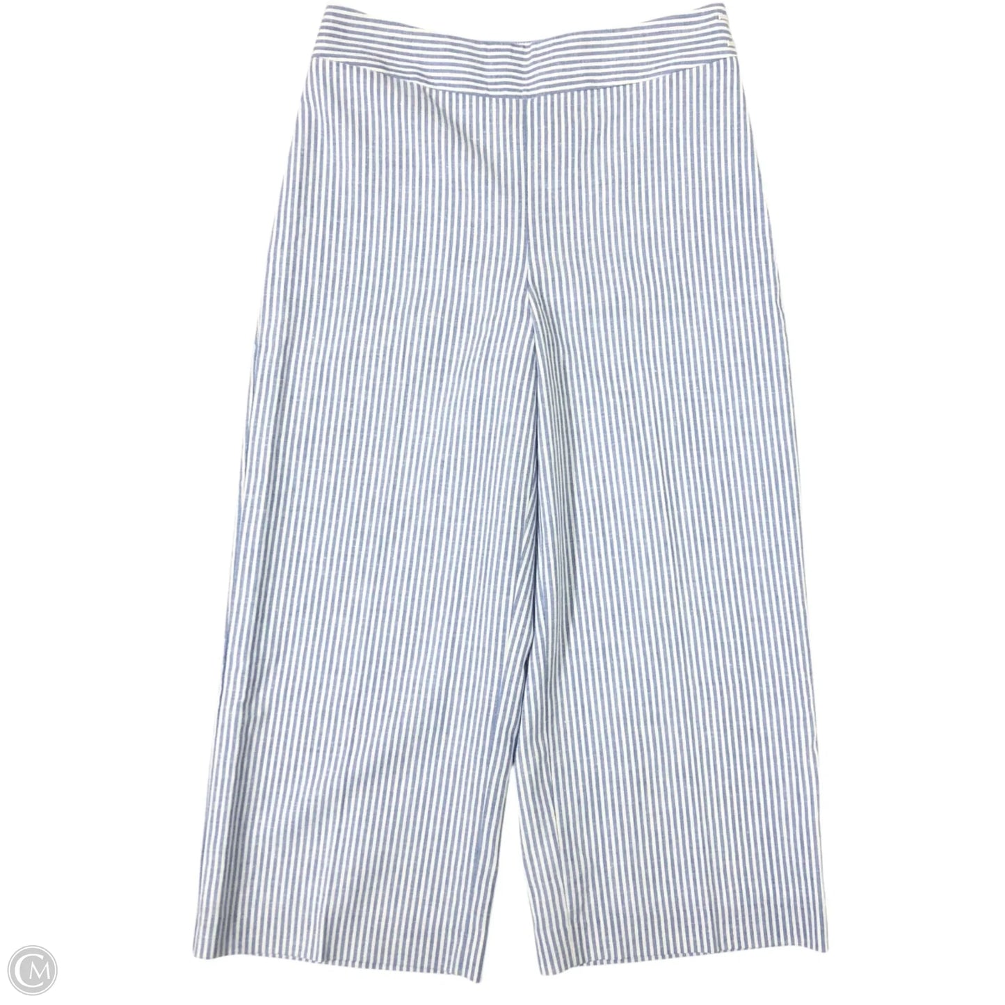 Pants Wide Leg By Talbots In Blue & White, Size: 4p