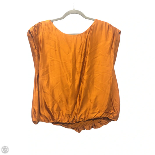 Blouse Sleeveless By Anthropologie In Orange, Size: L