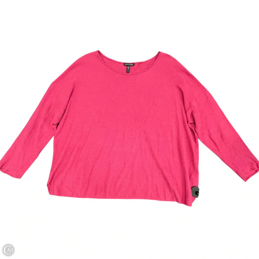 Top Long Sleeve By Eileen Fisher In Red, Size: Xl
