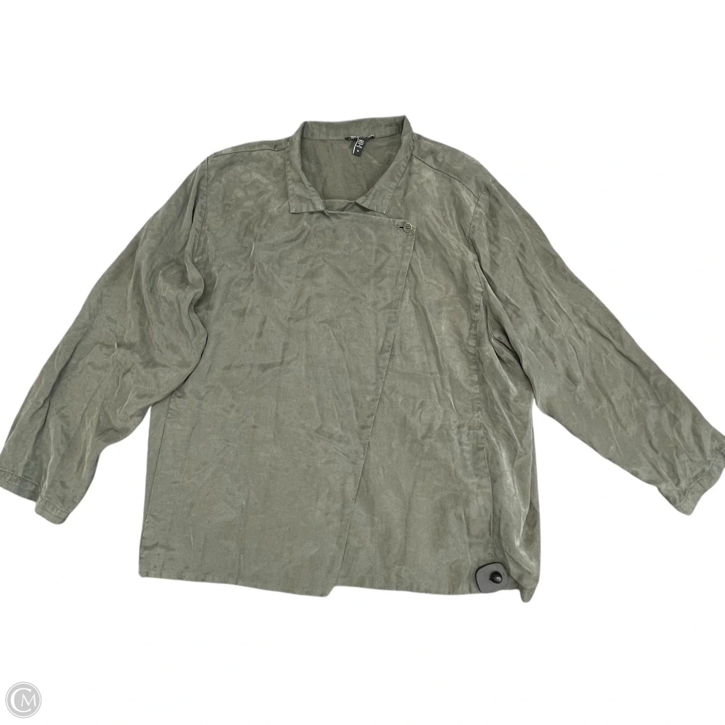 Jacket Other By Eileen Fisher In Green, Size: 2x