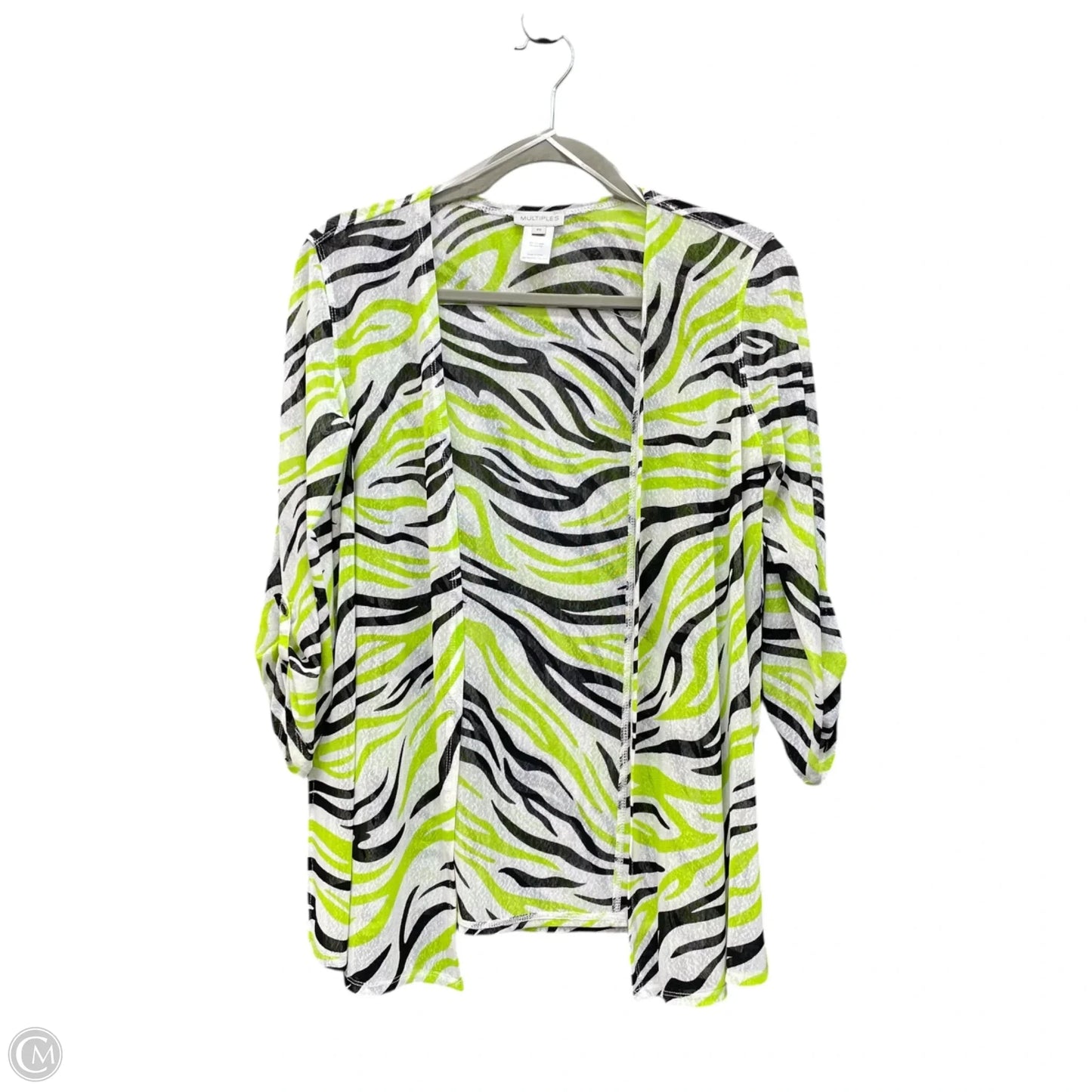 Cardigan By Multiples In Black & Green, Size: Sp