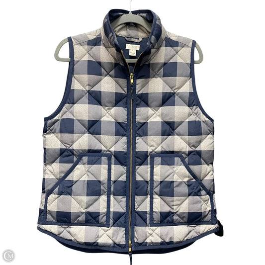 Vest Puffer & Quilted By J. Crew In Blue & Grey, Size: M