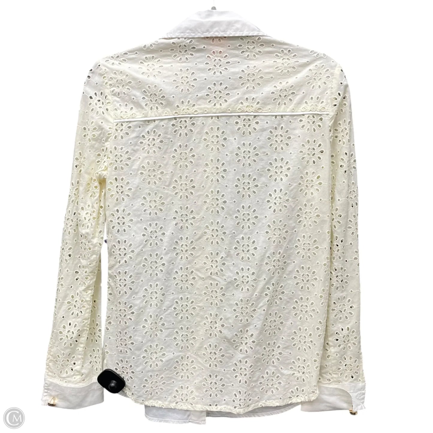 Top Long Sleeve Designer By Tory Burch In Cream, Size: 4