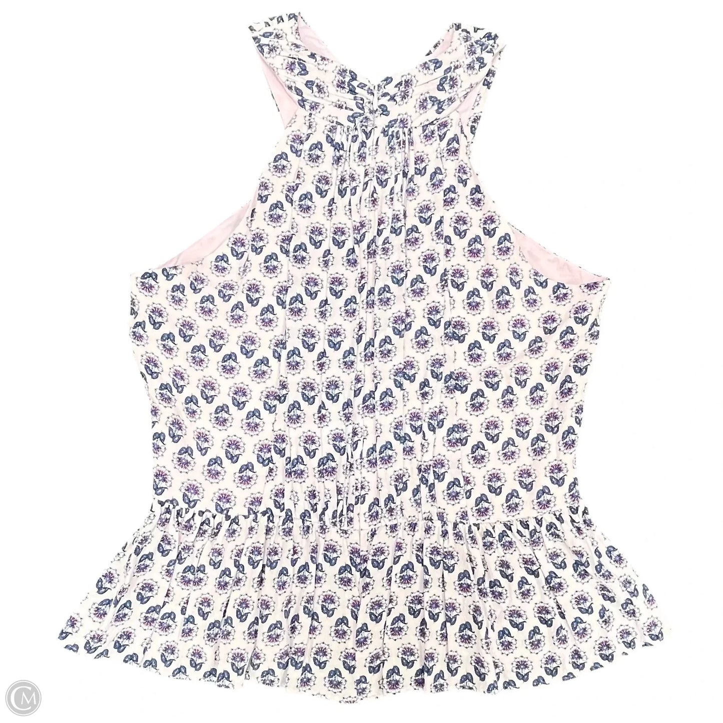 Blouse Sleeveless By Loft In Blue & Pink, Size: 6
