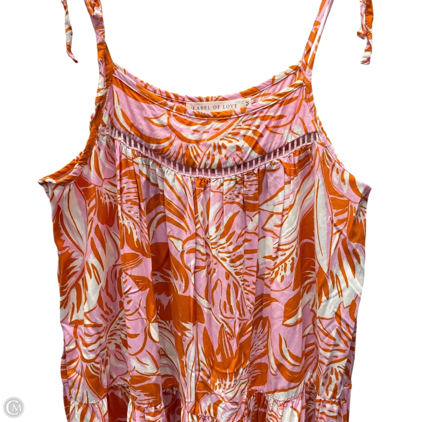 Dress Casual Maxi By Clothes Mentor In Orange & Pink, Size: M